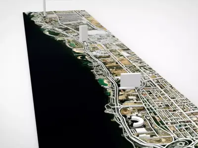 The Jeddah Street Circuit Saudi Arabia 3D model