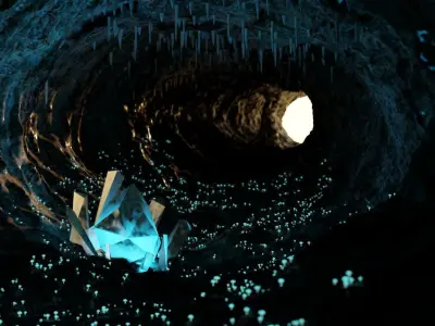 Sci-fi Cave Free 3D model