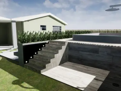 Vila Miami Low-poly 3D model