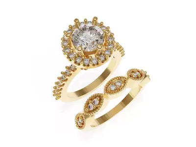 Halo Wedding Set 3d Model Stl File 3D print model