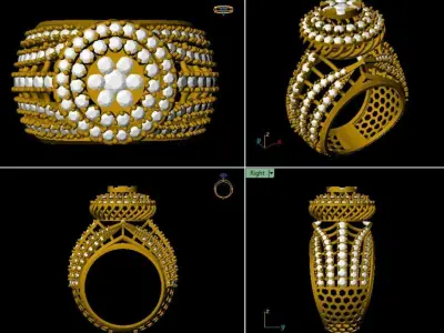 RINGS with harmonious blend of singular beauty 3D print model