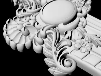 Central decor ornament for furniture 3D model 988