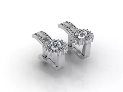 Women Earrings 3DM STL Womens Earring Renders 3D print models   3D print model 29