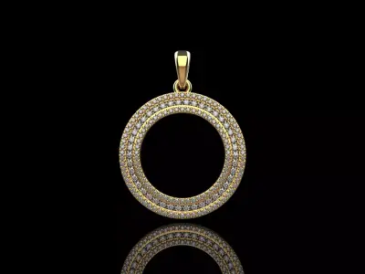 Round channel set pendant model 676 3D print model