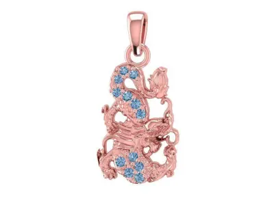 Luxury Dragon Pendant for Women 3017 3D print model
