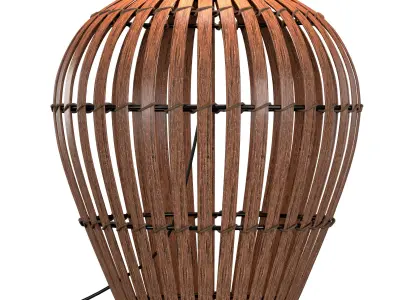 Stone Beam Modern Rattan Table Lamp Low-poly 3D model