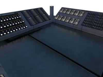 Data Center Electronics Scenery Environment Pack Sci Fi Low-poly 3D model