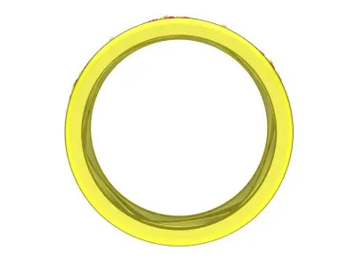 Luxury Interlaced Gemstone Band Ring for Women 5185 3D print model