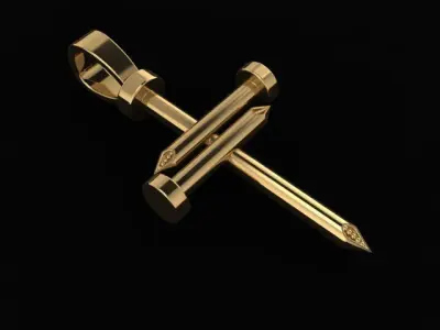 Nail Cross Pendant 3D print model
