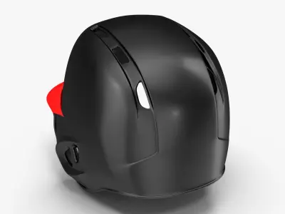 Baseball Helmet Two Sided Baltimore Black Low-poly 3D model