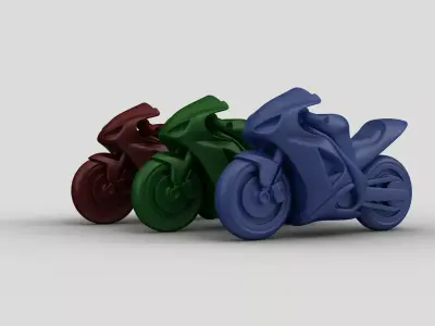 Sport Motorcycle Pendant Keychain 3D print model