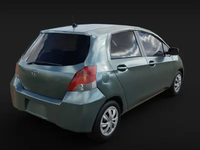 Toyota Vitz Yaris Hatchback Low-poly 3D model