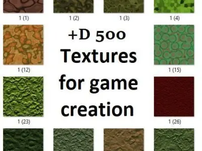 539 textures pack for creating games and animations 3D model