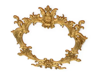 Plaster decorative frame ornament 28 3D model