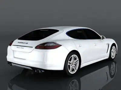 Porsche Panamera 2012 Low-poly 3D model