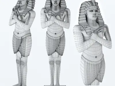 pharaoh egyptian statue of khufu 3D model