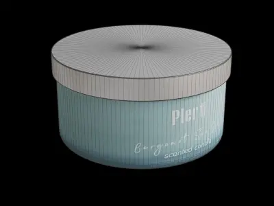 3-Wick 14oz Candle Low-poly 3D model