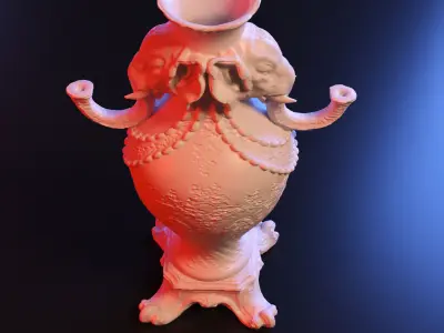 Vase Elephant classik 3D print model