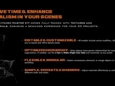 Kitchen Master Kit Modular Low-poly 3D model