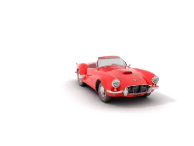 Classic Red Convertible model pack Low-poly 3D model