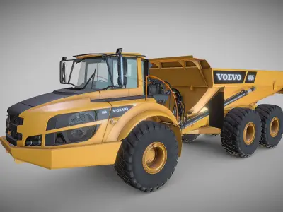 Excavator A40G Low-poly 3D model