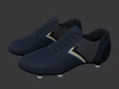 Generic Football Soccer Cleats Shoes -- Optimized for Animation Low-poly 3D model