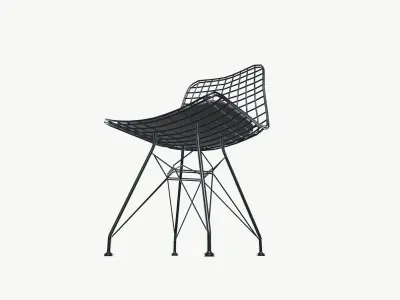 Metallic chair Low-poly 3D model