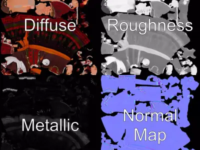 Traditional Folk Dress model pack Low-poly 3D model