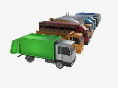large truck collection 3D Model Pack