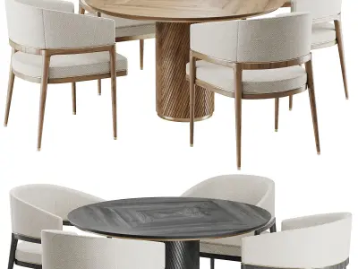 Dinning chair and table set15 3D model