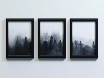 Framed Art Set Low-poly 3D model