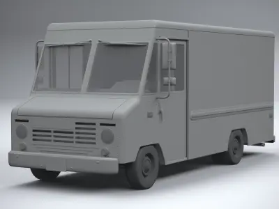 Generic step Van 2021 LowPoly 3D model