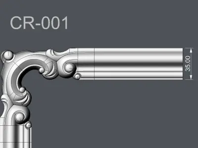 Corner Onlay CR-001 3D model