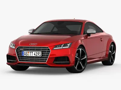 Audi TTS Coupe 2015 detailed interior 3D model