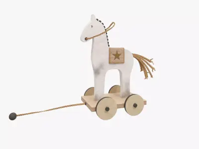 Wooden Horse Toy 3D model