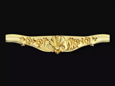 Central decor ornament for furniture 3D model 835