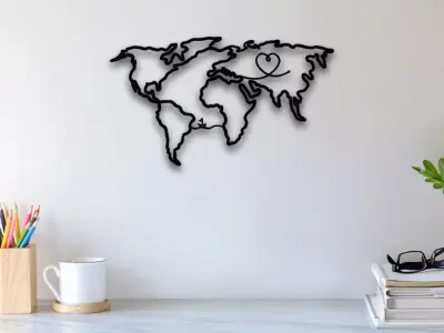 World Wall Art  3D print model