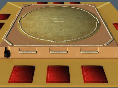 Sumo ring dojo sport 3D model