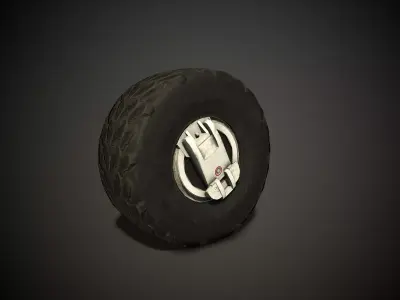 WHEEL AND TIRE 6 3D model Low-poly 3D model