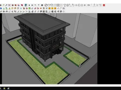 Lumion 9 Office Facede Design 2 3D model