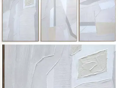 Abstract Painting Set of 3 pieces - No 14 Low-poly 3D model