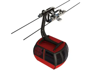 Cableway Cabin 3D model