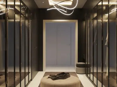 Dressing room and Bathroom Free 3D model