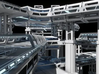 Sci Fi Structure Kit 71 3D model