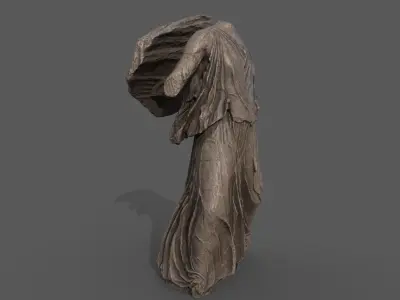 Statue of female  1 Low-poly 3D model