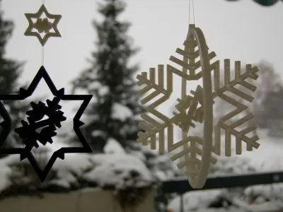 Gyroscopic Snowflake Free 3D print model