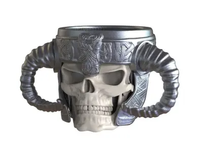 Viking Skull of Valhalla Mug  3D print model