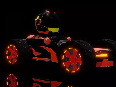 racing car Low-poly 3D model