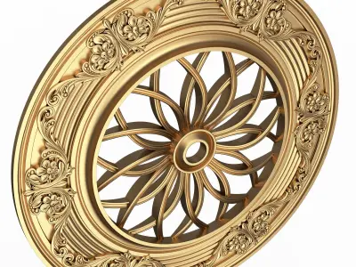Ceiling Rosette 02 Low-poly 3D model