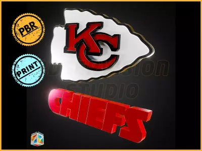Kansas City Chiefs logo - Cinematic - 3D print 3D model